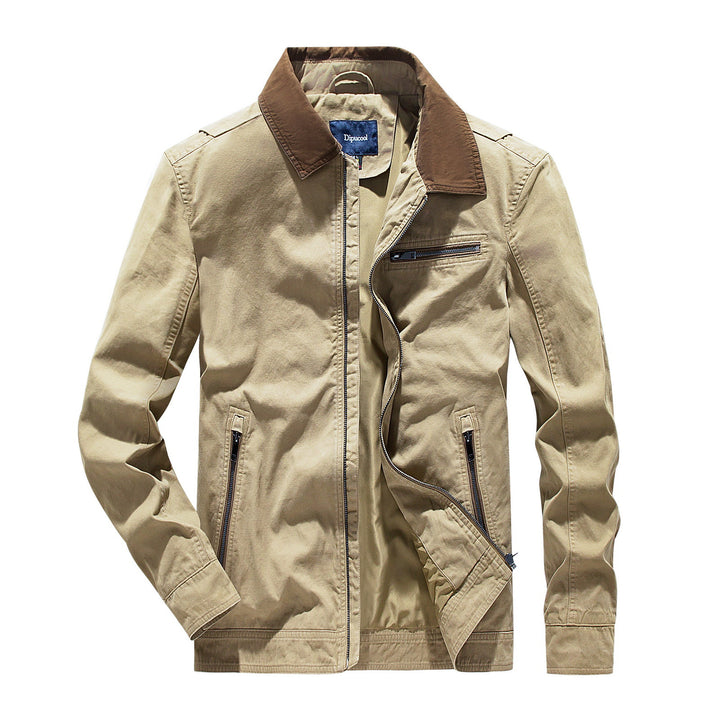Transitional jacket for men with a catchy collar Amarae