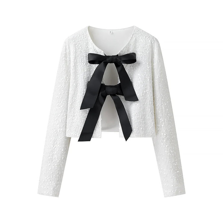Elegant short jacket for women with stylish ties Lune London