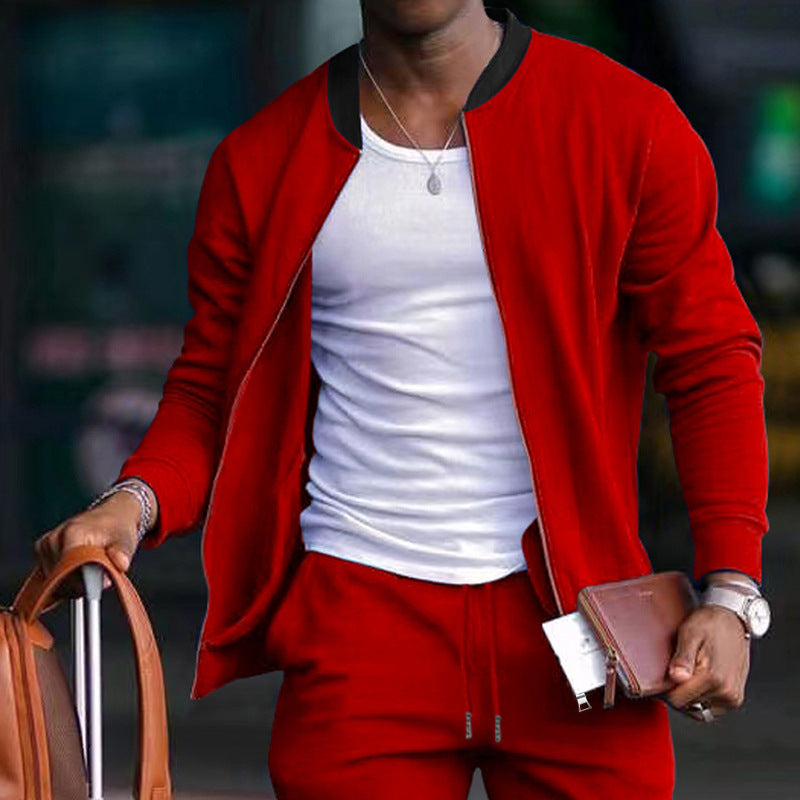 Casual men's varsity jacket with side zip Lune London