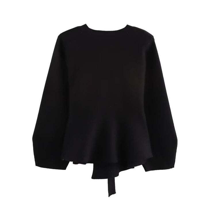 Wrap jacket for ladies with an elegant waist and a chic arc pattern
