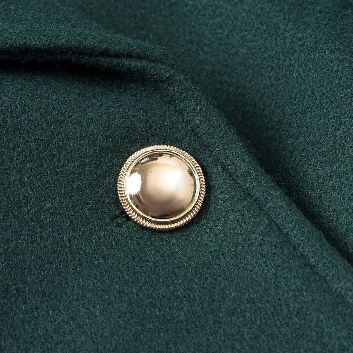 Ladies Short Peacoat made of wool blend with double-breasted button placket and cuff straps Amarae