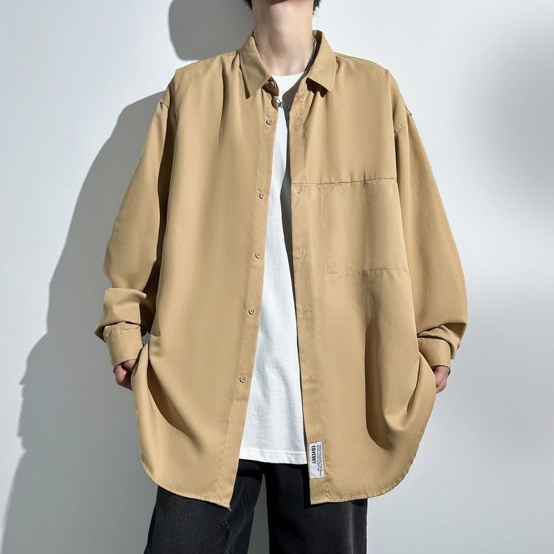 Men's oversized shirt with practical chest pocket Amarae