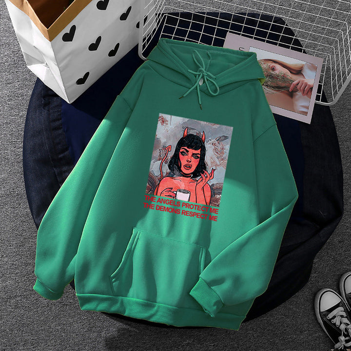 Women's hoodie with creative graphic print Chic & Stil