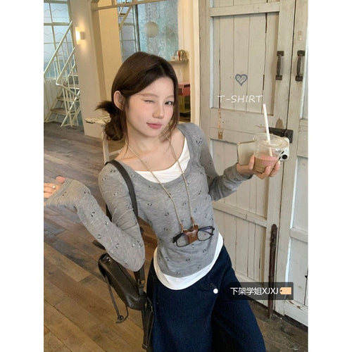 Women's Casual Long Sleeve Shirt with Fine Dots Chic & Stil