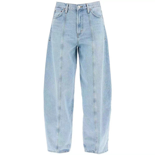 Ladies high-waisted wide denim pants with side pockets and modern details Amarae