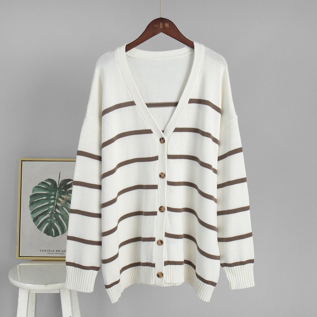Débardeur en tricot pour femmes avec un design moderne et des rayures contrastées Chic & Stil
