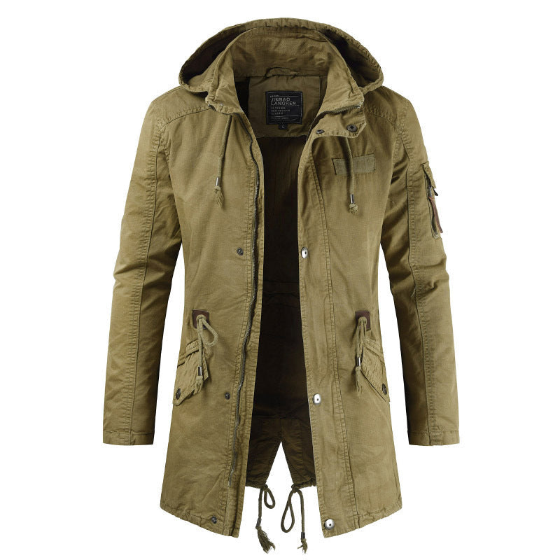 Men's Casual and Functional Parka Jacket with Hood and Practical Pockets Chic Und Stil