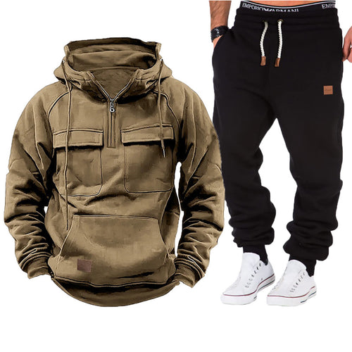 Functional hooded jacket for men with full zip and practical pockets Amarae