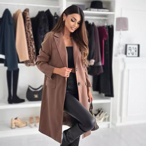 Ladies Elegant Coat for Women with Modern Design Stripes Amarae