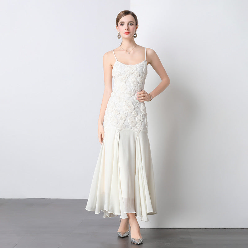 Ladies Elegant Evening Dress Floral Embellished Lune London