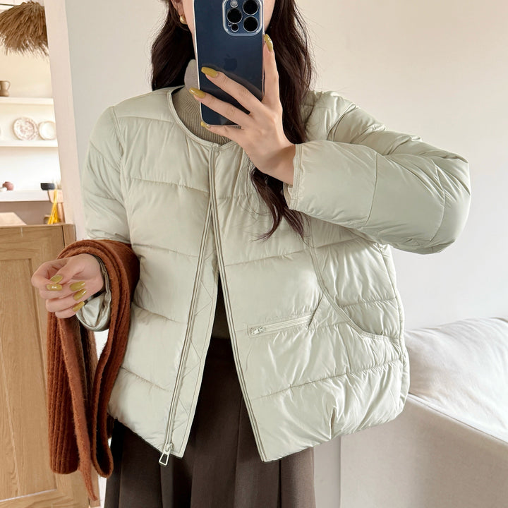 Ladies heated quilted jacket with fashionable cut and pockets Lune London