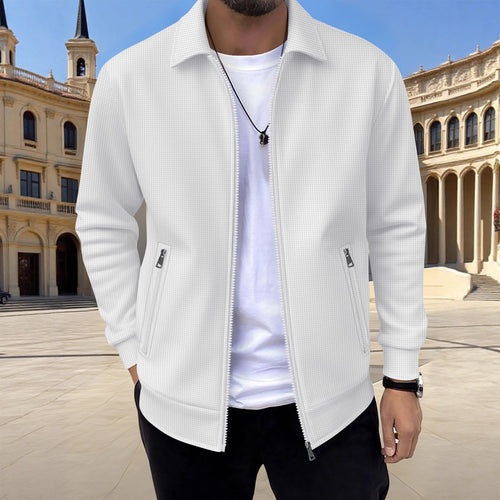 Fashionable casual men's leisure jacket with relaxed fit and practical zippered pockets Amarae