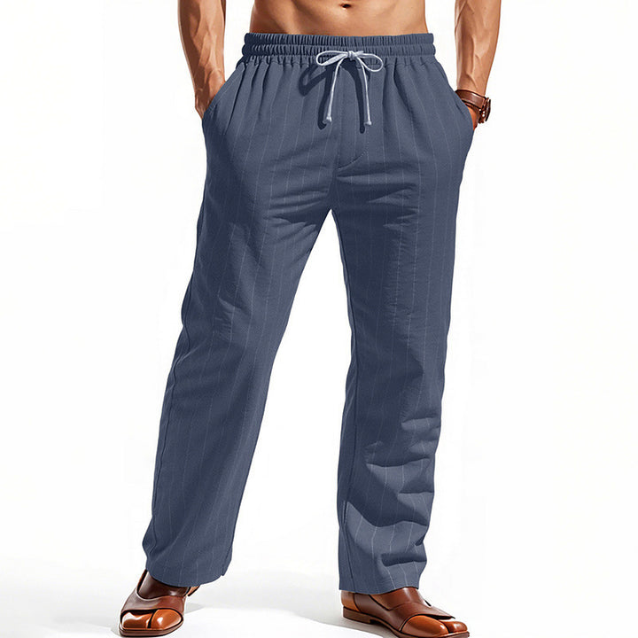 Casual striped men's pants with individual structure Lune London