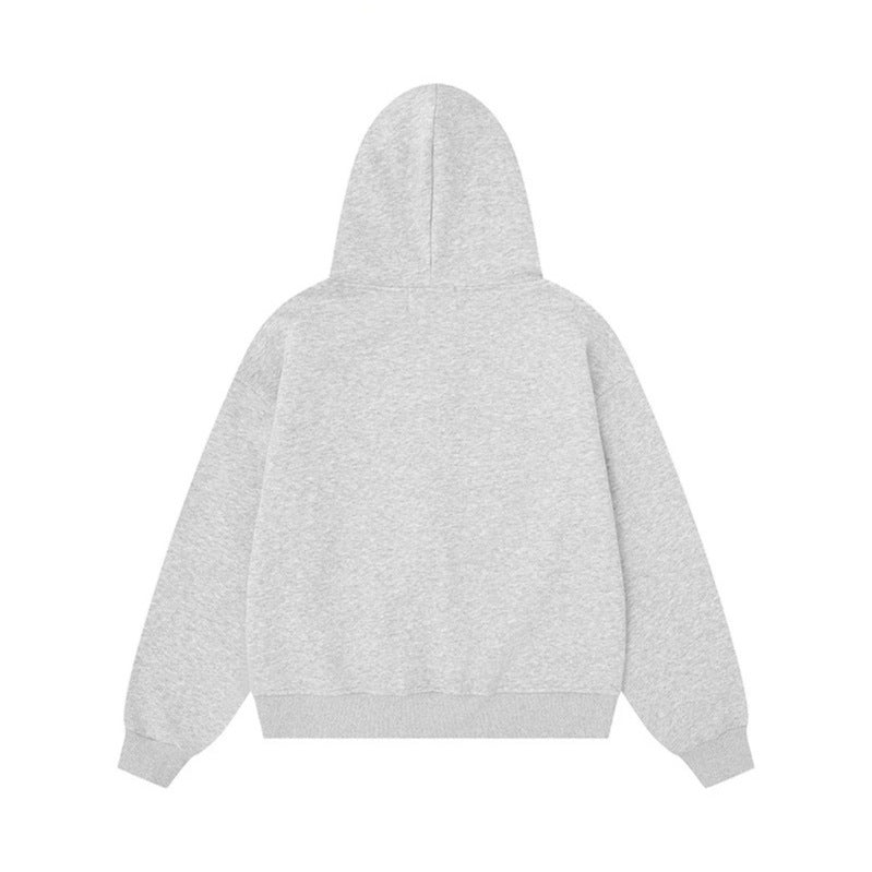 Women's Layered Hooded Jacket with Integrated Polka Dot Inner Layer and Drawstring Hood
