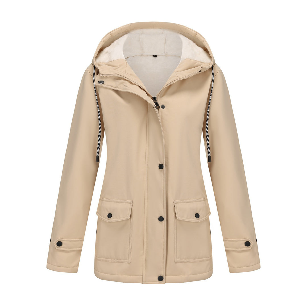 Ladies Functional Winter Jacket with Fleece Lining and Hood Lune London