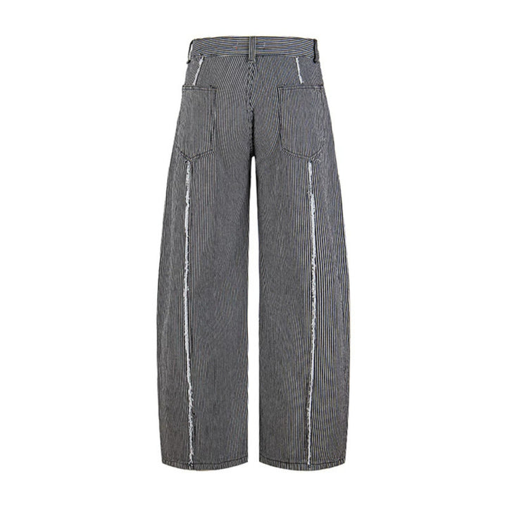 Women Wide Culotte Pants with High Waist, Pinstripe and Used Side Seam Amarae