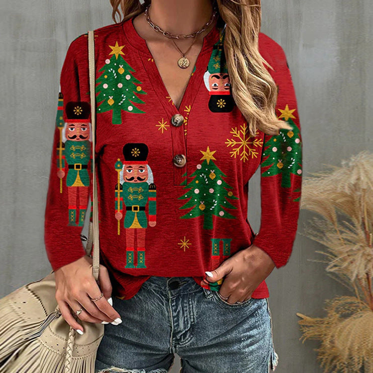 Long-sleeve festive theme top for women Lune London
