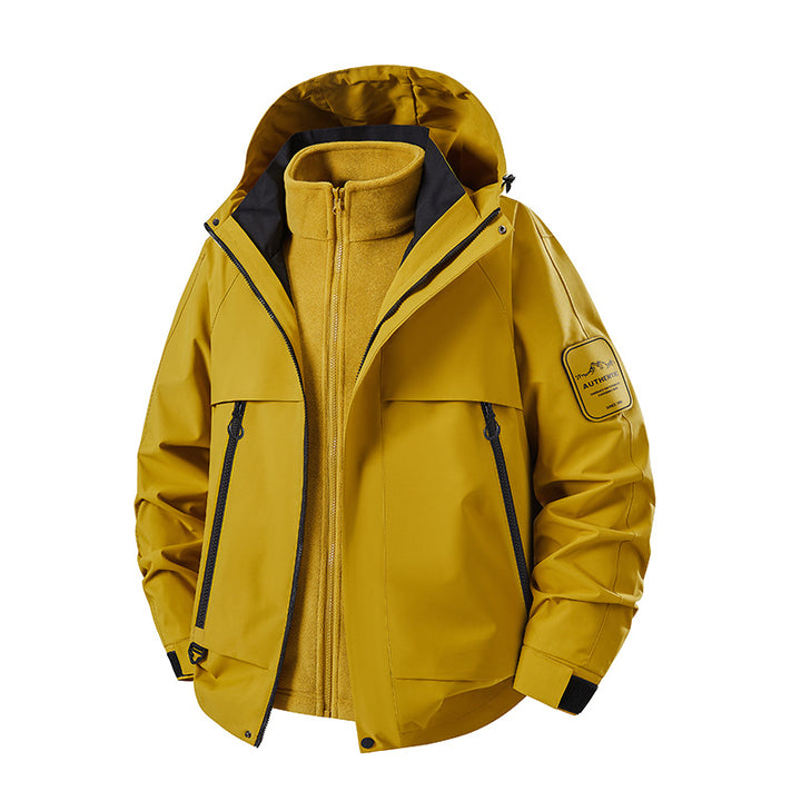 Men's two-in-one waterproof winter parka with removable fleece inner jacket Amarae