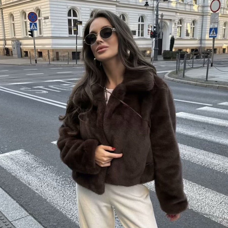 Veste en fausse fourrure confortable pour femmes Chic & Stil