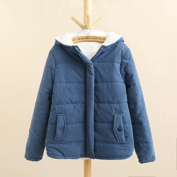 Ladies quilted winter coat with hood and warm inner lining Amarae