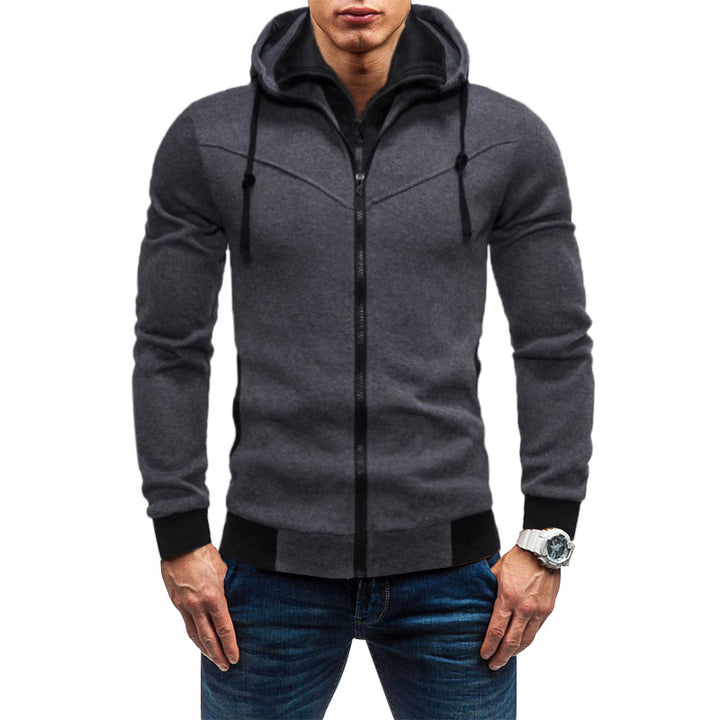 Sweatshirt jacket with hood for men with an elegant design and practical pockets Lune London