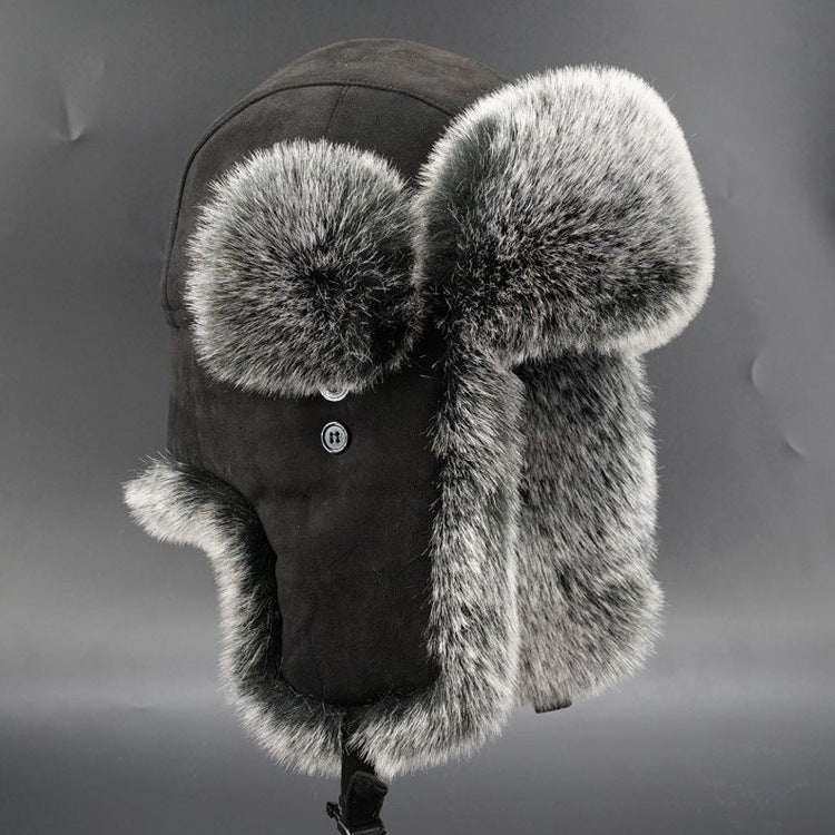Women winter hat with ear protection lined in fur Lune London