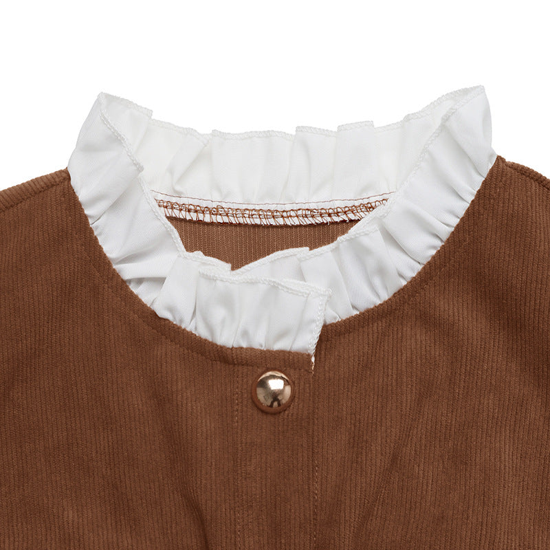 Midi dress for women with elegant button placket, 4 piece pockets and classic collar Lune London