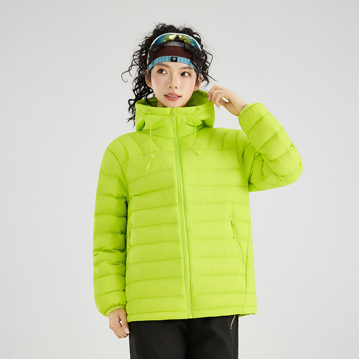 Women's ultra-light quilted thermocap jacket with horizontal stitching and zip pockets Amarae