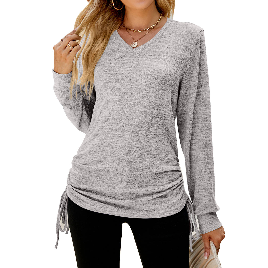Women Long Sleeve T-shirt with Adjustable Waist Lune London