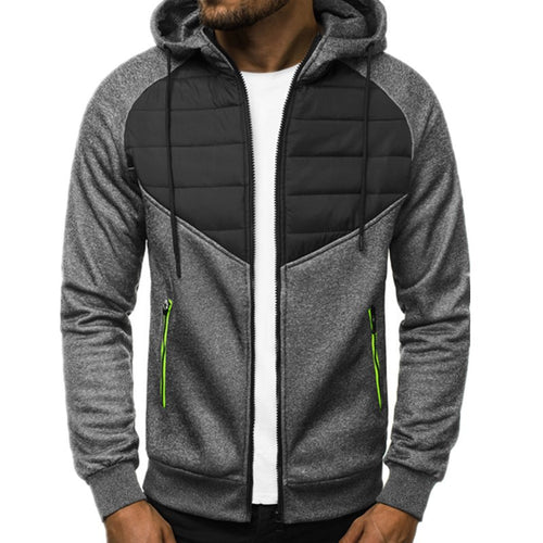 Sporty hoodie jacket for men with modern design elements and functional zippered pockets Amarae