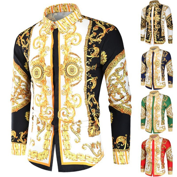 Luxury shirt for men with an impressive baroque pattern Amarae