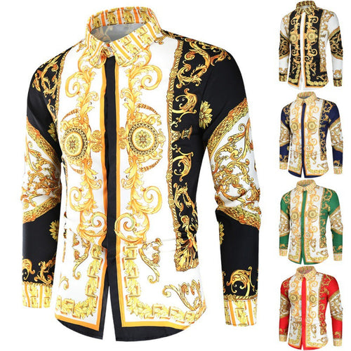 Men's Luxury Shirt with Impressive Baroque Pattern Amarae