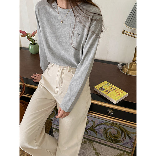 Women's casual long sleeve shirt with minimalist details Chic & Stil
