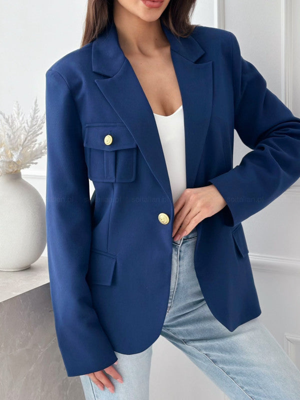 Veste féminine avec poches pratiques et détails de boutons élégants Chic & Stil