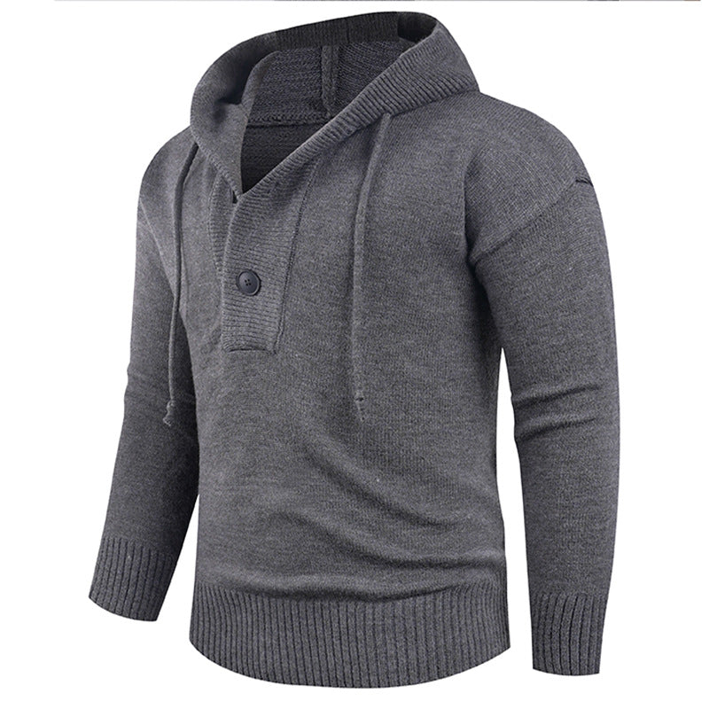 Trendy hoodie for men with button detail Lune London