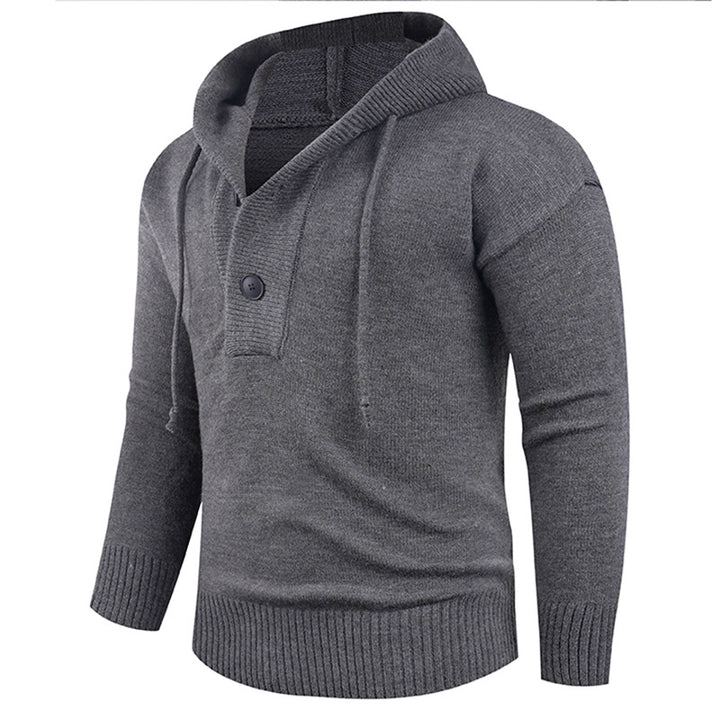 Trendy hoodie for men with button detail Lune London