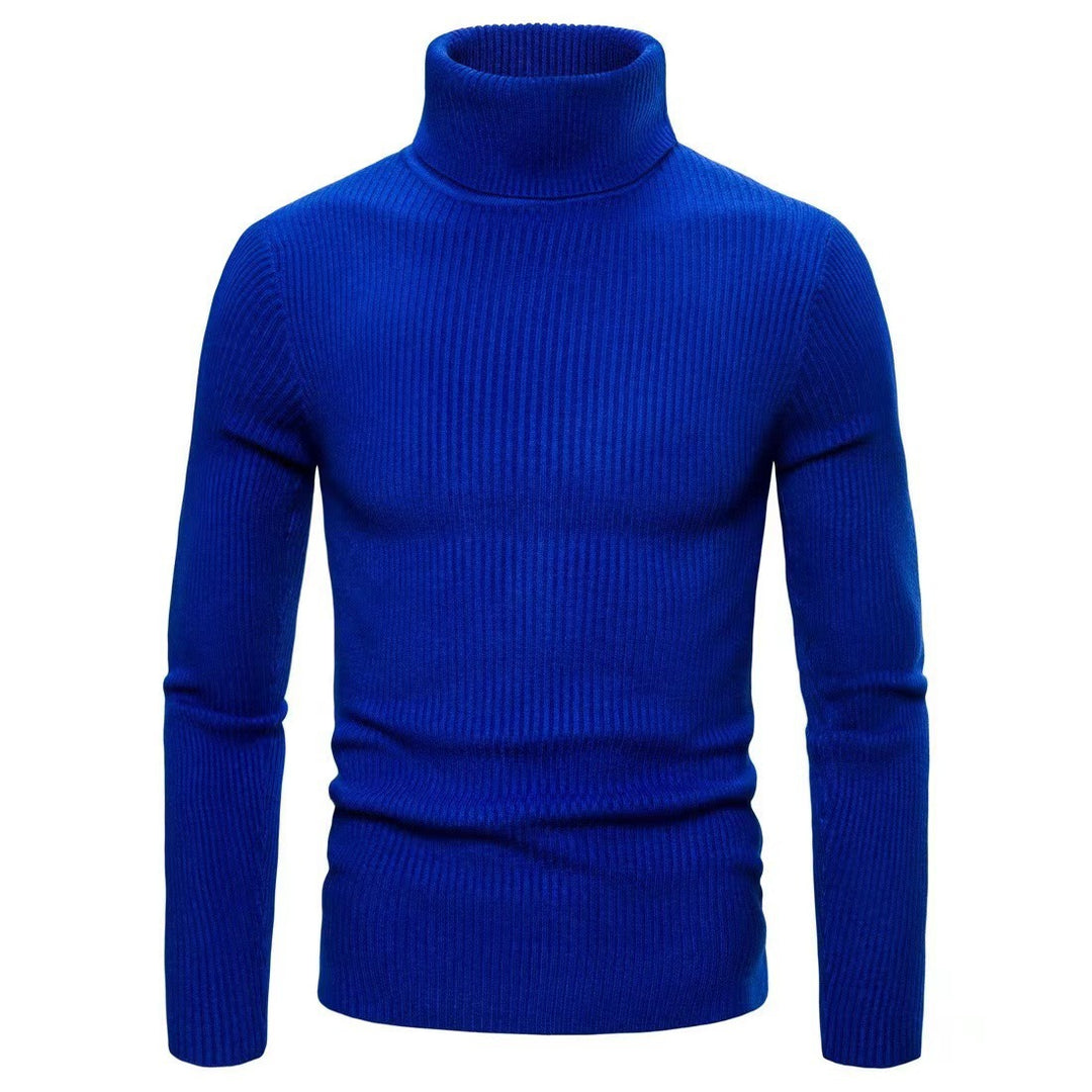 Men's premium turtleneck sweater in fine ribbed knit Lune London