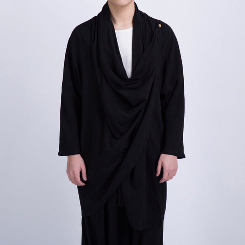 Men's overcoat with asymmetrical cut and decorative details Amarae