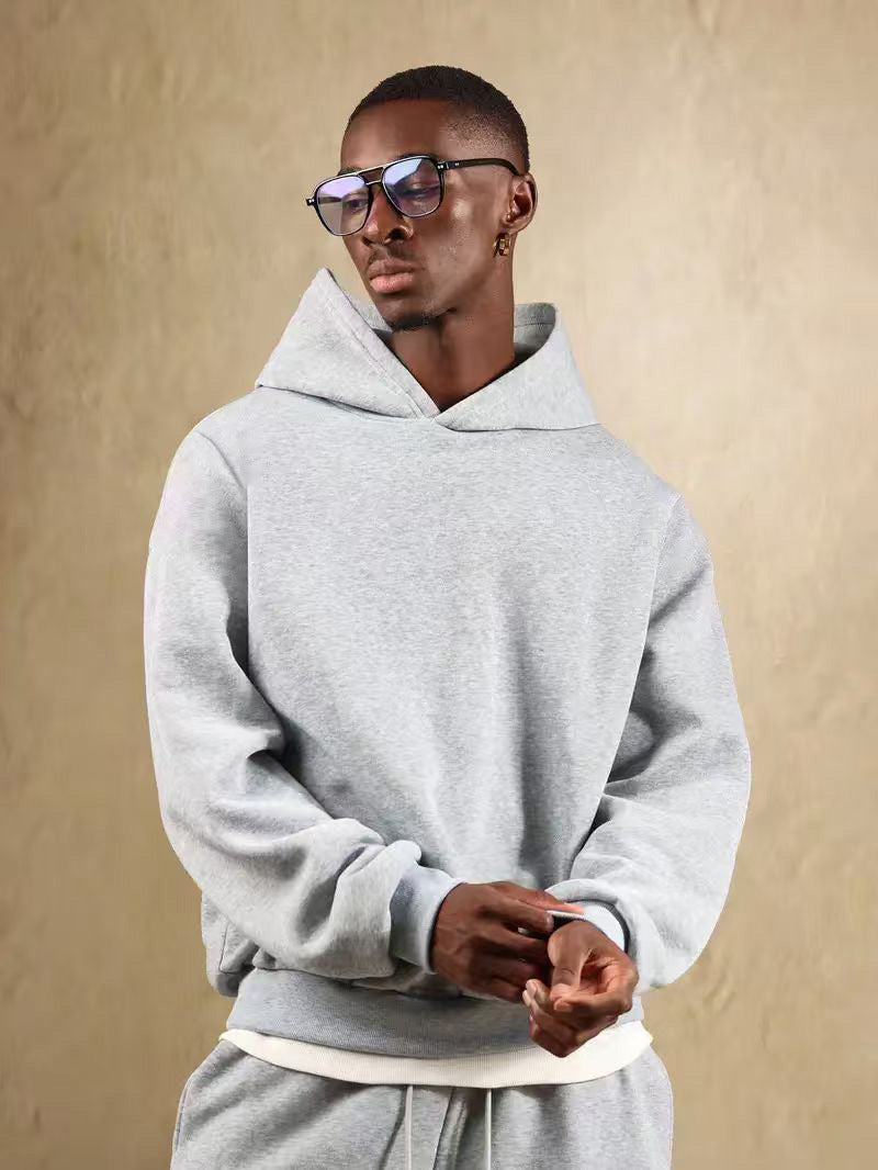 Casual hooded sweatshirt for men in soft material Lune London