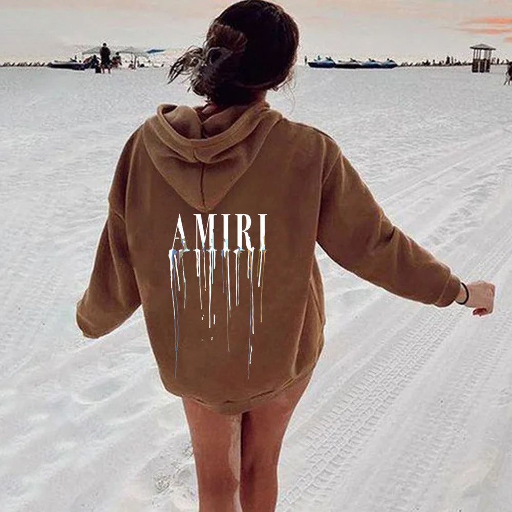 Ladies' hoodie with artistic print Lune London