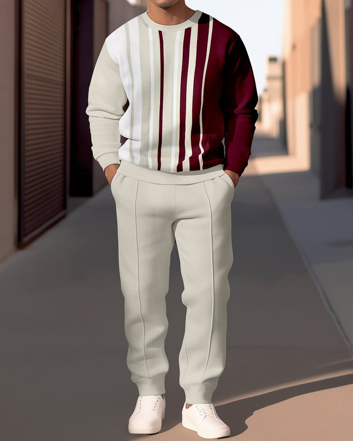 Men's casual tracksuit with a modern striped pattern and comfortable details Lune London
