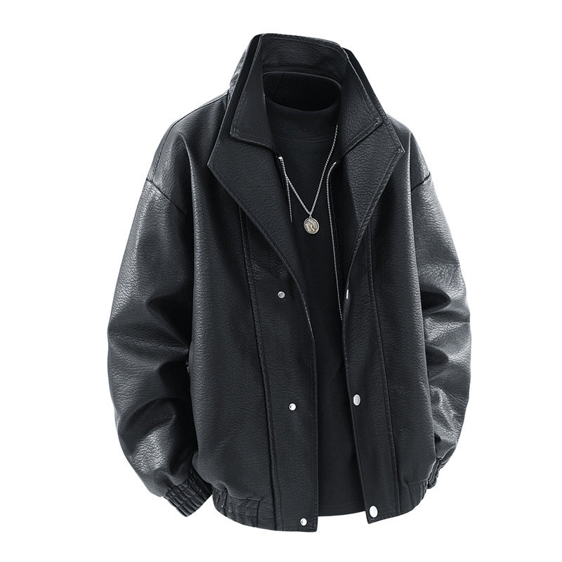 Casual synthetic leather jacket for men Lune London