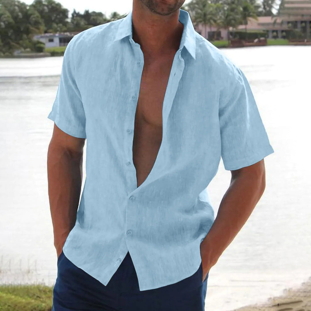 Men's Light Casual Loose Fit Short Sleeve Shirt Amarae