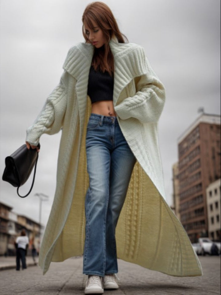 Ladies Oversized Chic Knit Coat