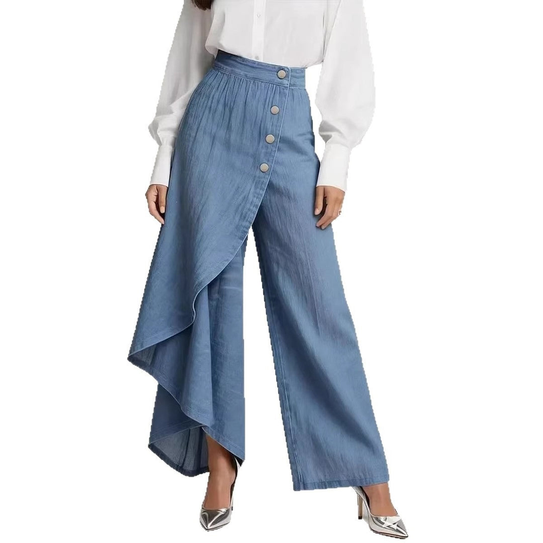 Women's skirt with asymmetric cut and button details Chic & Stil