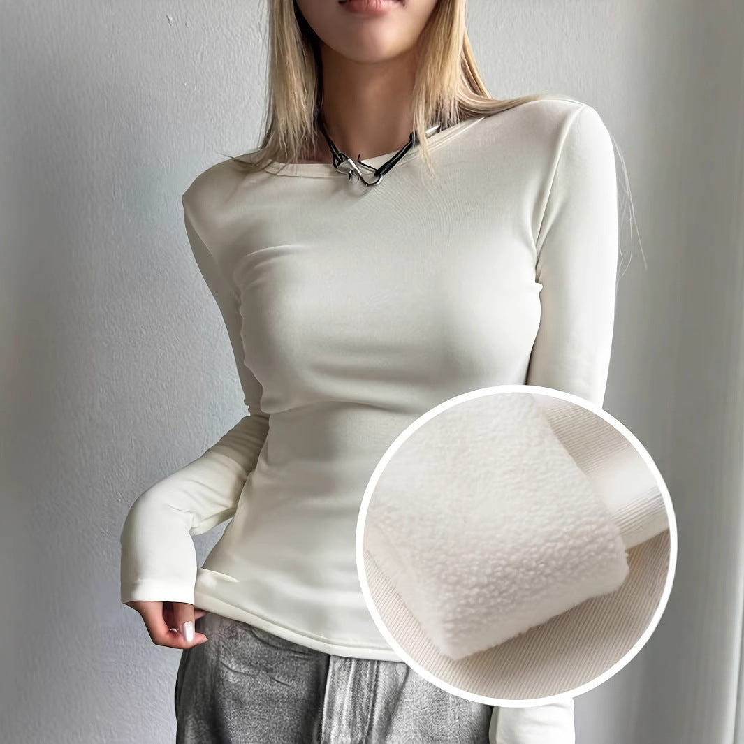 Fitted long sleeve t-shirt for women in high-quality stretch material Lune London