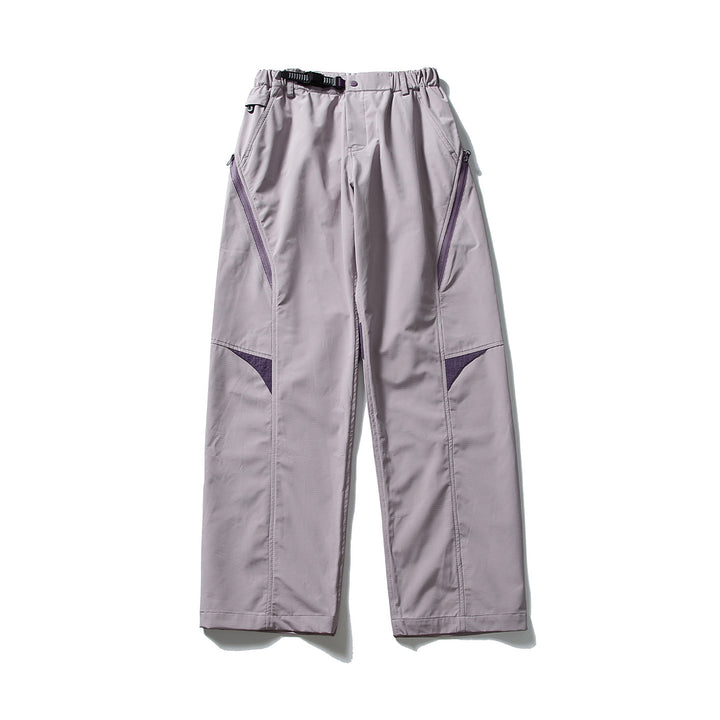 Men's Technical Cargo Pants with Elastic Waistband, Integrated Belt, and Contrasting Inserts Amarae