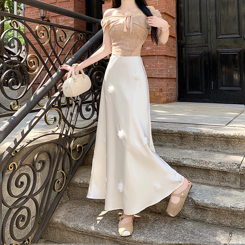 Women Elegant Maxi Dress Off-Shoulder Lune London