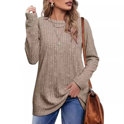 Casual long sleeve shirt for women with ribbed structure Amarae