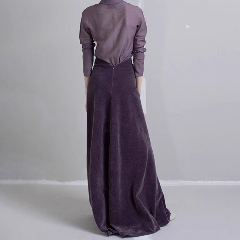 Jupe midi élégante pour femmes en velours de haute qualité Chic & Stil